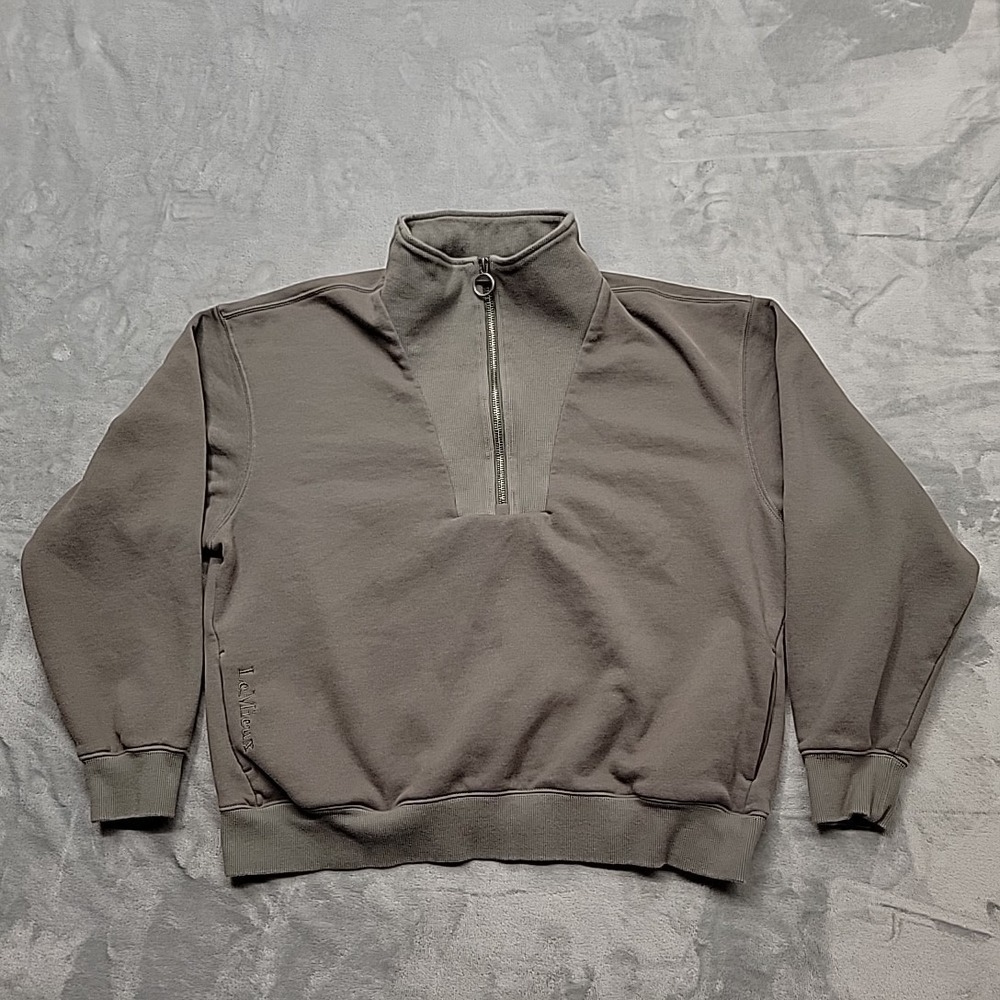 LeMieux Sweatshirt Womens 10 Grey Quarter Zip Pullover Equestrian Athleisure